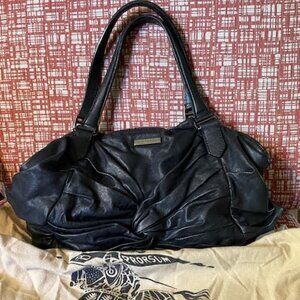 Burberry Tote Bag All Leather Ruched Nova Check